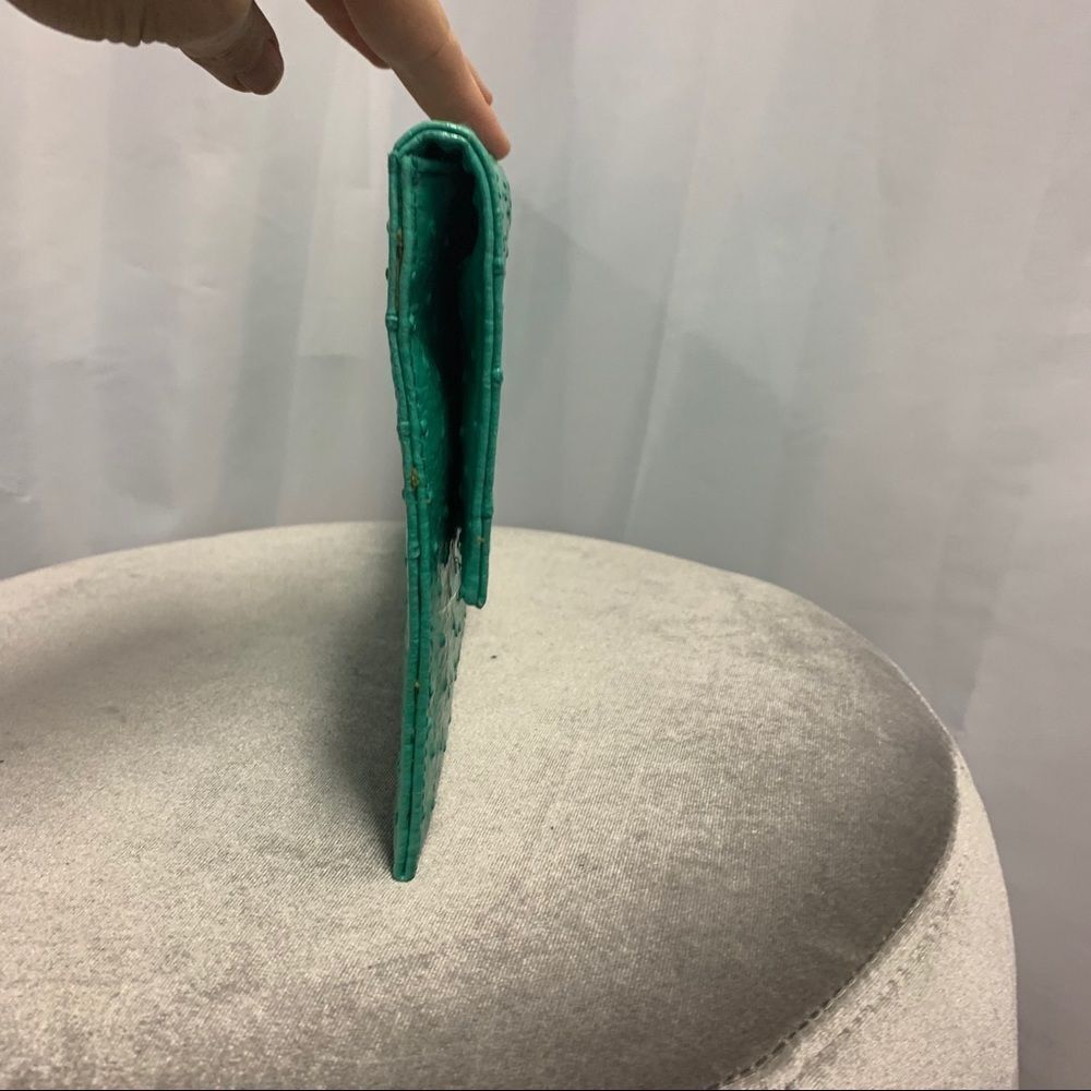 TEAL glossy clutch purse - Picture 3 of 7